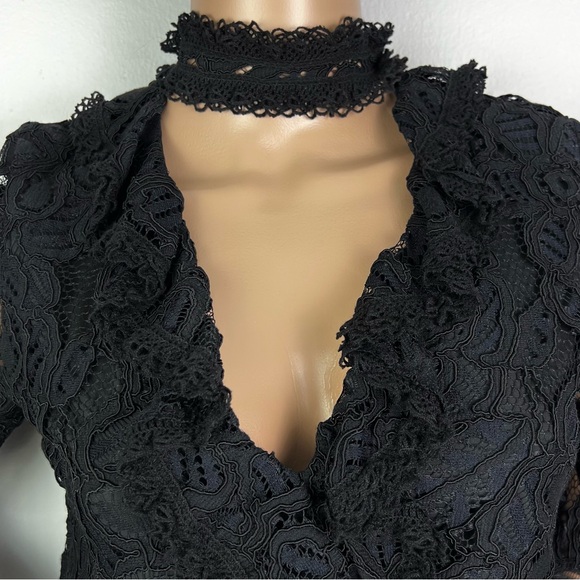 NEW ALEXIS REVOLVE BLACK LACE MINI DRESS - Picture 3 of 8